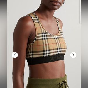 🍪 Burberry checked sports bra (new logo design) w tags 🍪